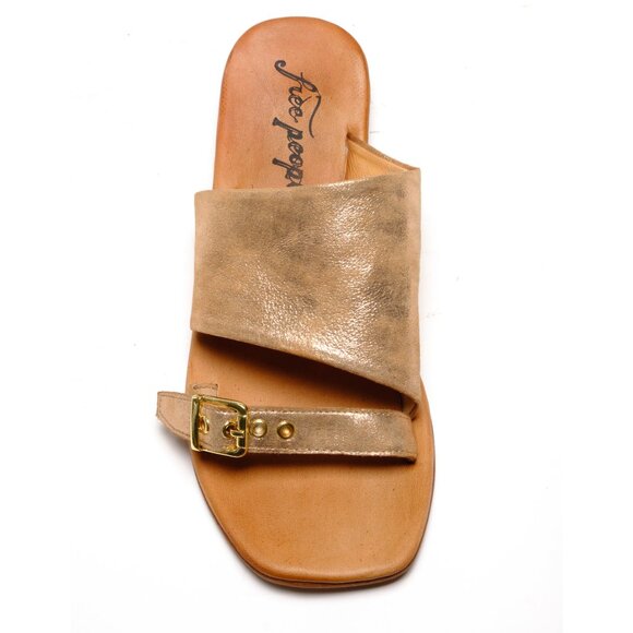 🎉LAST CHANCE🎉 FREE PEOPLE Mila Minimal Flat Sandals / Rose Gold - Picture 8 of 10